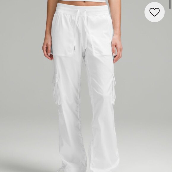 Lululemon Dance Studio Relaxed Fit Mid-Rise Cargo Pant WHITE Size Small Like New - Picture 1 of 5